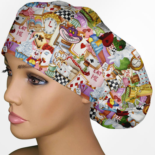 Wonderland Bouffant Scrub Cap