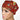 Warrior Woman Red Low-Tie Surgeon Scrub Cap