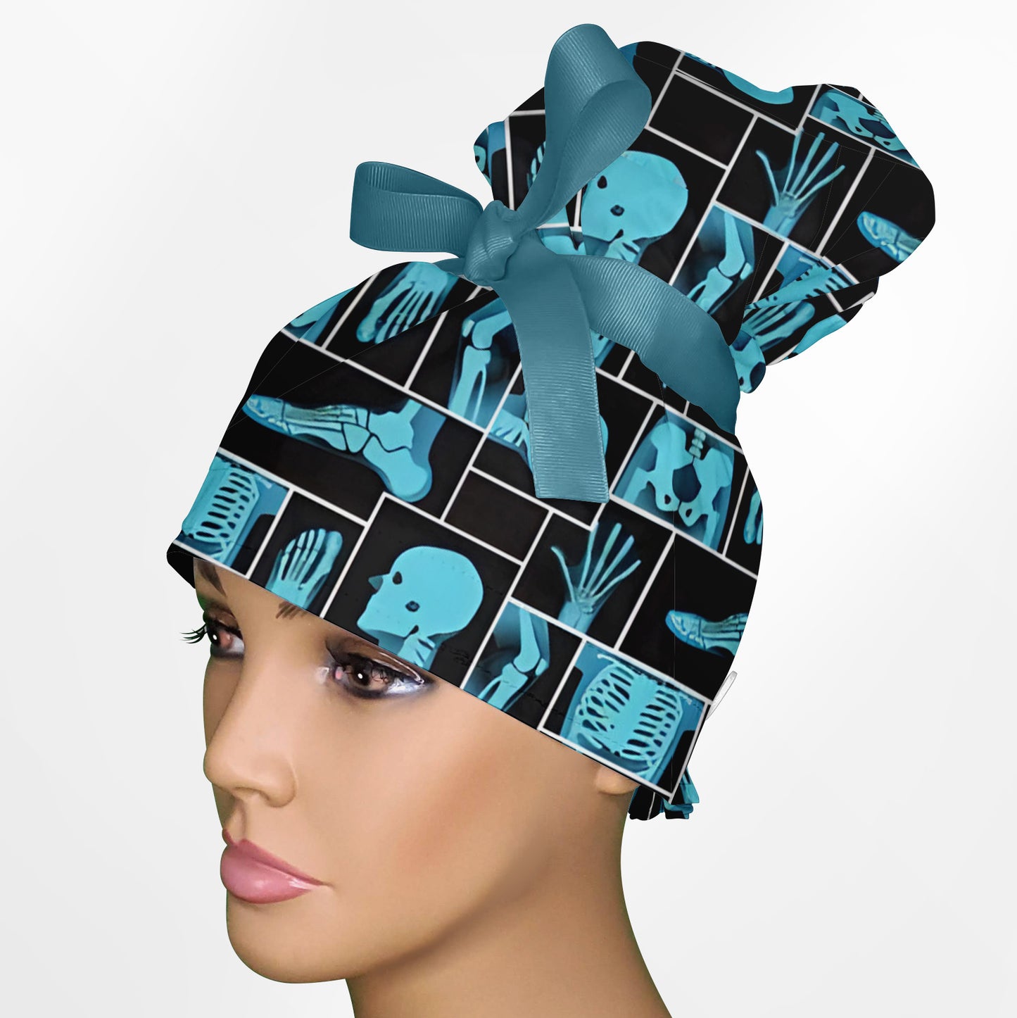X-Rays High Bun Ponytail Scrub Cap