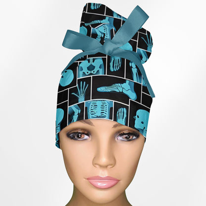 X-Rays High Bun Ponytail Scrub Cap