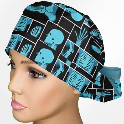 X-Rays Ponytail Scrub Cap