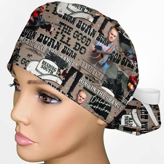 Zach Bryan Ponytail Scrub Cap